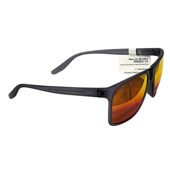 HTF RARE Maui Jim Pailolo Trans Grey Sunglasses RM603-14 Hawaii Lava Lenses - Picture 5 of 9